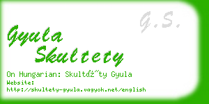 gyula skultety business card